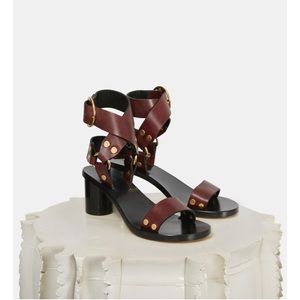 Isabel Marant Burgundy Jeyka Sandals (EUR40)